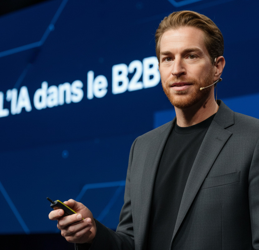 Denis Atlan, conférencier en intelligence artificielle basé à Lyon, spécialiste conférences IA pour TPE-PME et réseaux d'entreprises. 70+ interventions, 5000+ participants, ROI médian 159,8% sur 200+ projets IA déployés. Auteur 'IA Sans Bullshit 2026', Qualiopi et DPO.